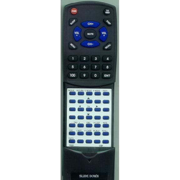 Replacement Remote for COBY RC-023, RTRC023, RC023, TFTV3207, TFTV2701, TFTV2617, TFTV2707, TFTV4217, TFTV3717, TFTV3217, TFTV2204