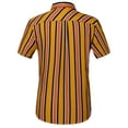 thumbnail image 2 of SSLR Hawaiian Shirt for Men Striped Shirt Casual Short Sleeve Button Down Shirts, 2 of 8