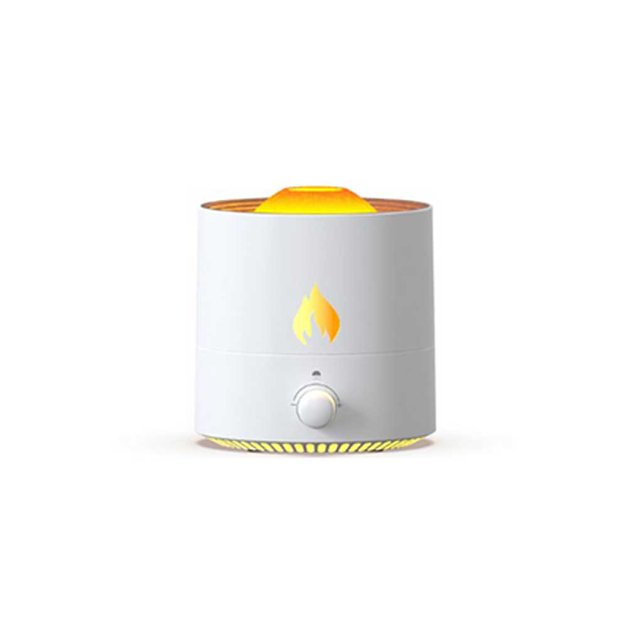 Injueey Humidificador de aire de 250ml, difusor de Aroma de llama USB, vaporizador de luz nocturna de escritorio de gran capacidad, herramientas de Humidificadores Blanco Injueey HA066305-01