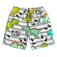 thumbnail image 4 of Bixox Men's Funny Dinosaurs on Stripes printing Casual Classic Fit Short Summer Beach Shorts, 4 of 6