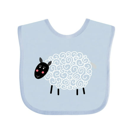 

Inktastic Sheep Curly Wool Lamb Cute Gift Baby Boy or Baby Girl Bib
