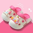 thumbnail image 2 of KPOPLK Toddler Clogs Boys Girls Slides Sandals Little Kids Summer Water Shoes Slippers for Beach Pool Garden Size 11.5,White, 2 of 5