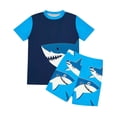 thumbnail image 6 of Fnooota Boys Rash Guard Swimsuits 2 Piece, Short Sleeve Surfing Summer Kids Bathing Suits Boys'Swimwear Multicolor Size 14, 6 of 8