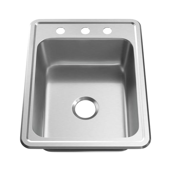 Proflo PFSR172273A Bealeton 17" Drop In Single Basin Stainless Steel Kitchen Sink -