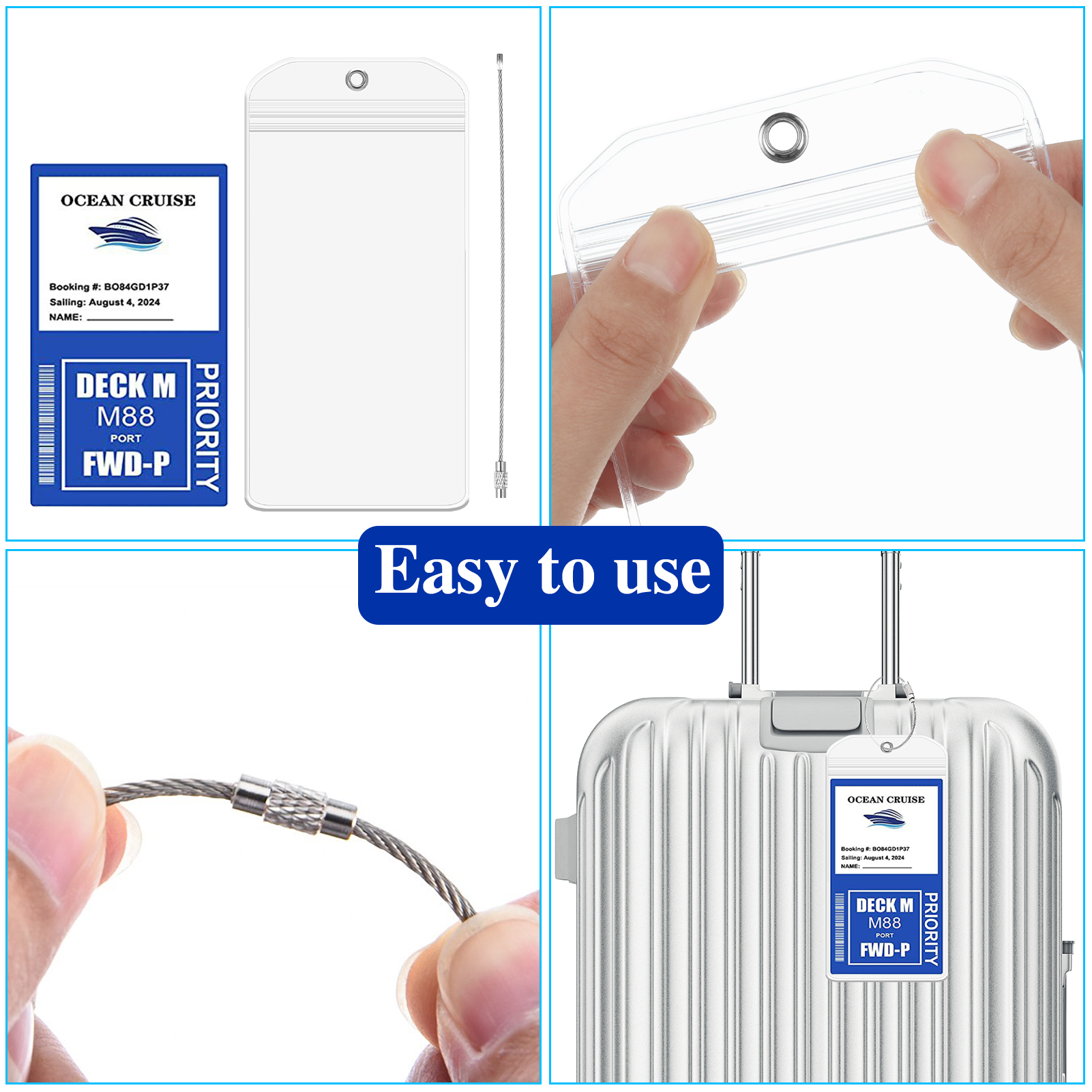 Prdigy 12-Piece Cruise Luggage Tag and ID Holder Set photo 3