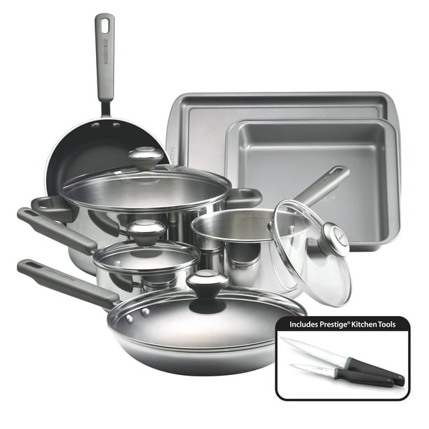Farberware 13Piece Complements Stainless Steel and Nonstick Pots and