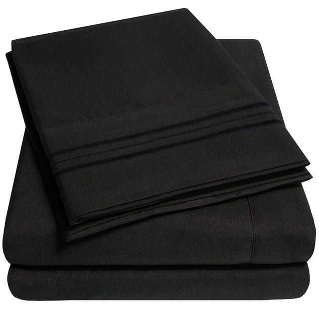 Juego de sábanas Sweet Home Collection 1500 Supreme, color negro completo