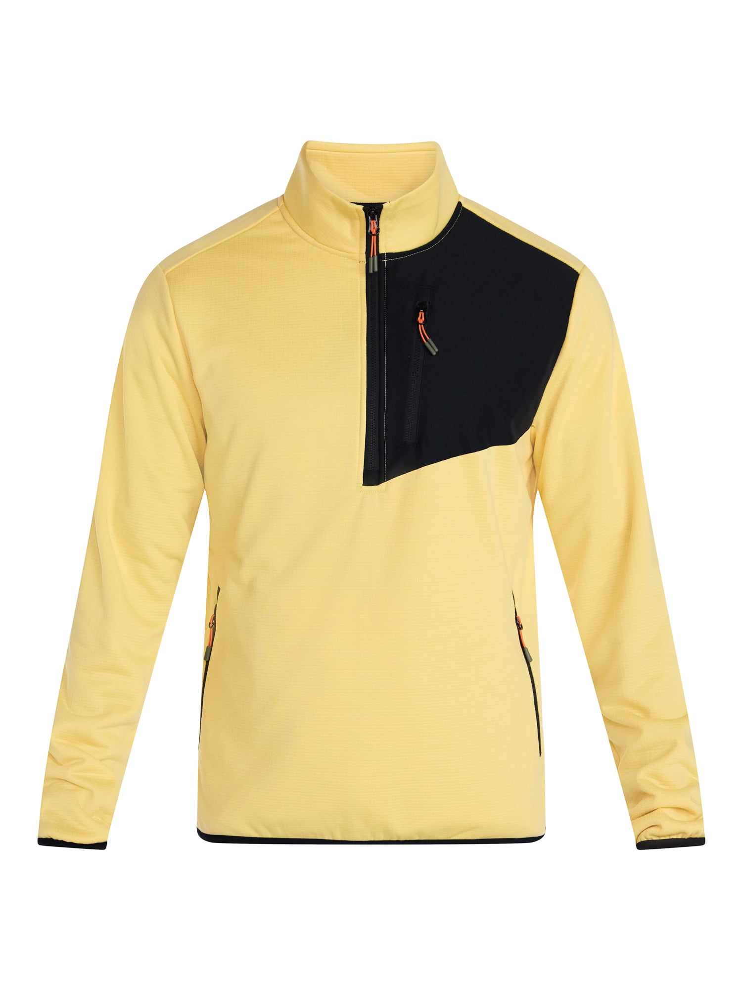 Ozark Trail Men's and Big Men's Quarter Zip Grid Fleece Jacket, Sizes S-3XL