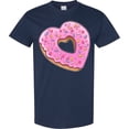 thumbnail image 3 of Inktastic Heart Shaped Donut with Pink Icing and Sprinkles T-Shirt, 3 of 5