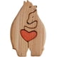 thumbnail image 1 of Elefante enamorado tallado a mano - Elefante de amor de madera con corazón, escultura ornamento estatuilla artesanal, 1 of 5