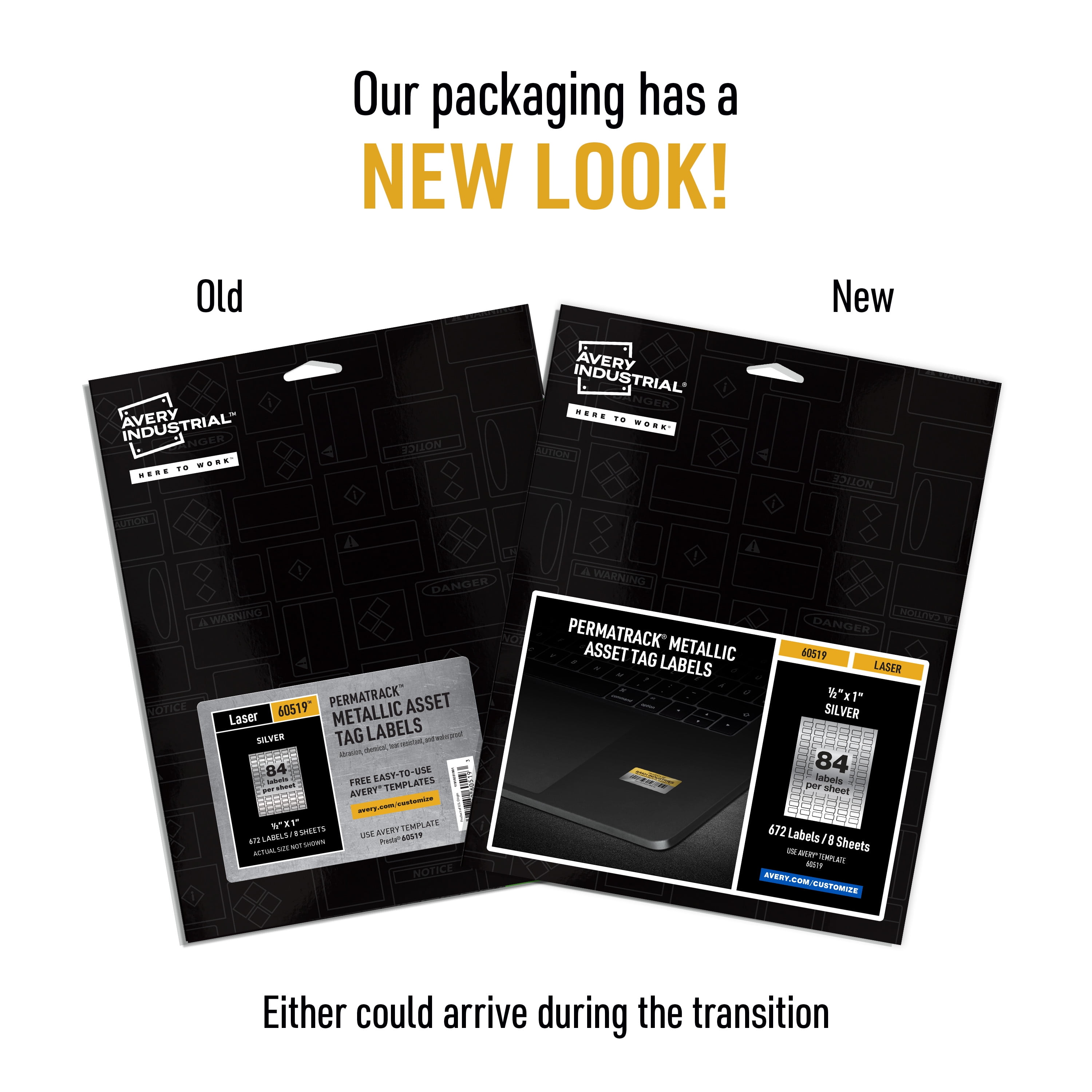 Avery PermaTrack Metallic Asset Tag Labels, 1/2" x 1", 672 Asset Tags (60519)