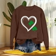 thumbnail image 5 of Elvqul Womens Hoodies Sweatshirts Long Sleeve Sweatshirts Crew Neck Fashionable St. Patrick's Day Loose Tops for Juniors Pattern, 5 of 7