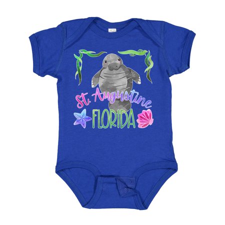 

Inktastic St. Augustine Florida Cute Swimming Manatee Gift Baby Boy or Baby Girl Bodysuit
