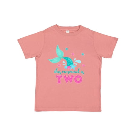 

Inktastic Mermaid Tail 2nd Birthday Gift Toddler Toddler Girl T-Shirt