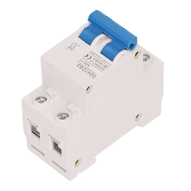 2P Mini DC Circuit Breaker, 4kA Icu 6kV Uimp Fast Tripping Solar PV System Miniature Circuit Breaker DC500V
