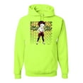 thumbnail image 1 of Wild Bobby, Betty Boop Sugar and Spice Wink Betty Boop Unisex Hoodie Sweatshirt, Safety Green, Small, 1 of 5
