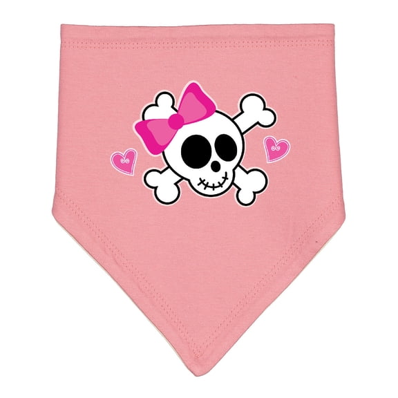 Inktastic Valentine Holiday Girls Skull Baby Bandana Bib