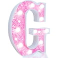 thumbnail image 1 of Carpa LED Pooqla con letras marquesinas, color rosa claro, funciona con pilas, 1 of 6