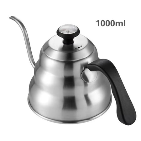 

YEYNGQC Hanging Ear Cloud Pot Hand brewed coffee pot 304stainless steel fine mouthed pot Drip filter long beaked kettle Hot water kettle