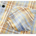thumbnail image 6 of Zynviq Shirts Men Plus Size Short Sleeve Button Down Plaid Relaxed Fit Gingham Shirts Tops Men XL, 6 of 7