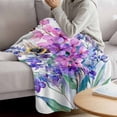 thumbnail image 3 of Spring Floral Bee Blanket Soft Cozy Warm Throw Blanket for Couch, Plush Fuzzy Flannel Fleece Blankets for Sofa, Farmhouse Flowers Bed Blankets Lightweight Gifts for Women, 40"x60", 3 of 9