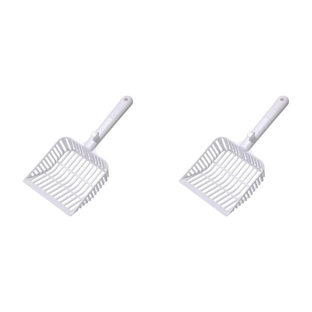 2PCS Large Hole Cat Litter Scoop – Thick & Sturdy Non-Stick Litter Scooper with Ergonomic Handle – Extra Deep Shovel for Easy Sifting, Perfect for Clumping & Crystal Litter Boxes