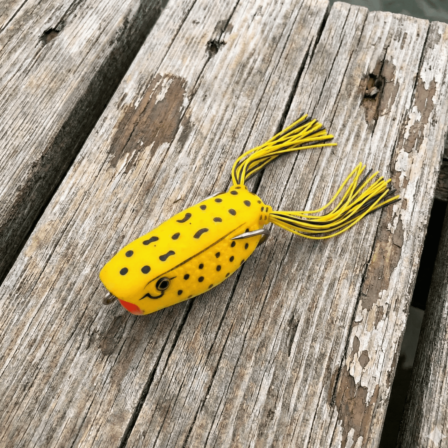 (3 pack) Ozark Trail Frog Popper Fishing Lure 2.5 in. – Yellow