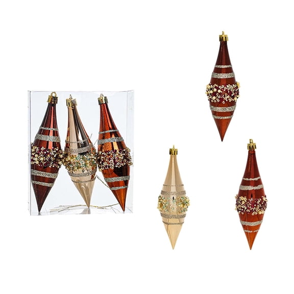 Luxurious Beaded Christmas Ornaments, Exquisite Screw-On Tree Decorations for Holiday Decor, Gift-Ready Packaging, Versatile for Christmas Trees and Festive Settings