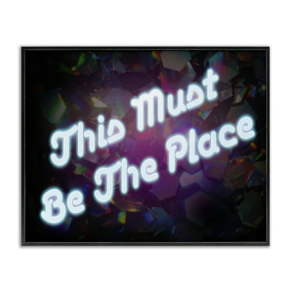 Stupell Industries This Must Be The Place Text & Numbers Painting Black Framed Art Print Wall Art, 14 x 11