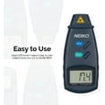 thumbnail image 2 of NEIKO 20713A Digital Tachometer, Noncontact Laser Photo Sensor with 2.5 to 99,999 RPM Accuracy, RPM Gauge Marker with Batteries Included, 2 of 7