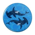 thumbnail image 1 of Hammerhead Sharks Swimming in the Ocean Pinback Button Pin, 1 of 4