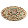 thumbnail image 4 of · REDEARTH · Jute Cotton Chindi Area Rug - 3' Round Rug, Handwoven, Non-Shedding, Soft & Durable – Multi Tones for Home Décor in Living Room, Dining Room, Bedroom, Set of 2, 4 of 8