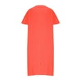 thumbnail image 6 of SMihono Stylish Womens Summer Dress Oversized High Waist Short Sleeve Short Dress Classic Casual Vacation Dress Basic Boutique Dress Watermelon Red L, 6 of 7