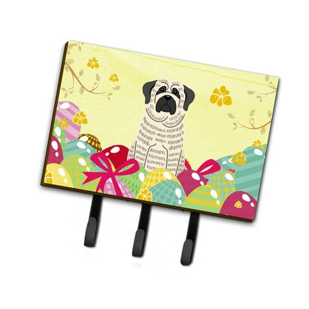 

Carolines Treasures BB6016TH68 Easter Eggs Mastiff Brindle White Leash or Key Holder Triple multicolor