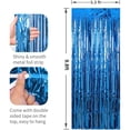thumbnail image 7 of GoXteam 3 Pack 3.3 x 9.8 ft Blue Foil Fringe Glitter Curtains Decorations, Tinsel Backdrop for Birthday, Photo Booth Backdrops, Party Decor, 7 of 7