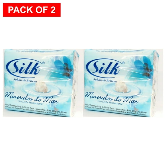 Silk Beauty Bar with Marine Nutrnts & Natural Moist Revived & Silky Skin, 3 Bars In 1 Pk, 100g (Pack Of 2)