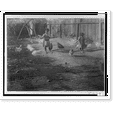thumbnail image 2 of Historic Framed Print, [Two African American children feeding chickens in a yard in Georgia], 17-7/8" x 21-7/8", 2 of 9