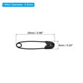 thumbnail image 2 of Pasadores de Seguridad 0.98 Pulgadas Metal Negro 100uds Unique Bargains, 2 of 5