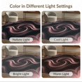 thumbnail image 7 of ODIKA 8'x10' Washable Area Rug Pink Smooth Grey Interlocking Wave Balanced Flow Motif Contemporary for Dining Room, Large Office, Lounge, Non-Slip Chair-Friendly Mat, 7 of 7