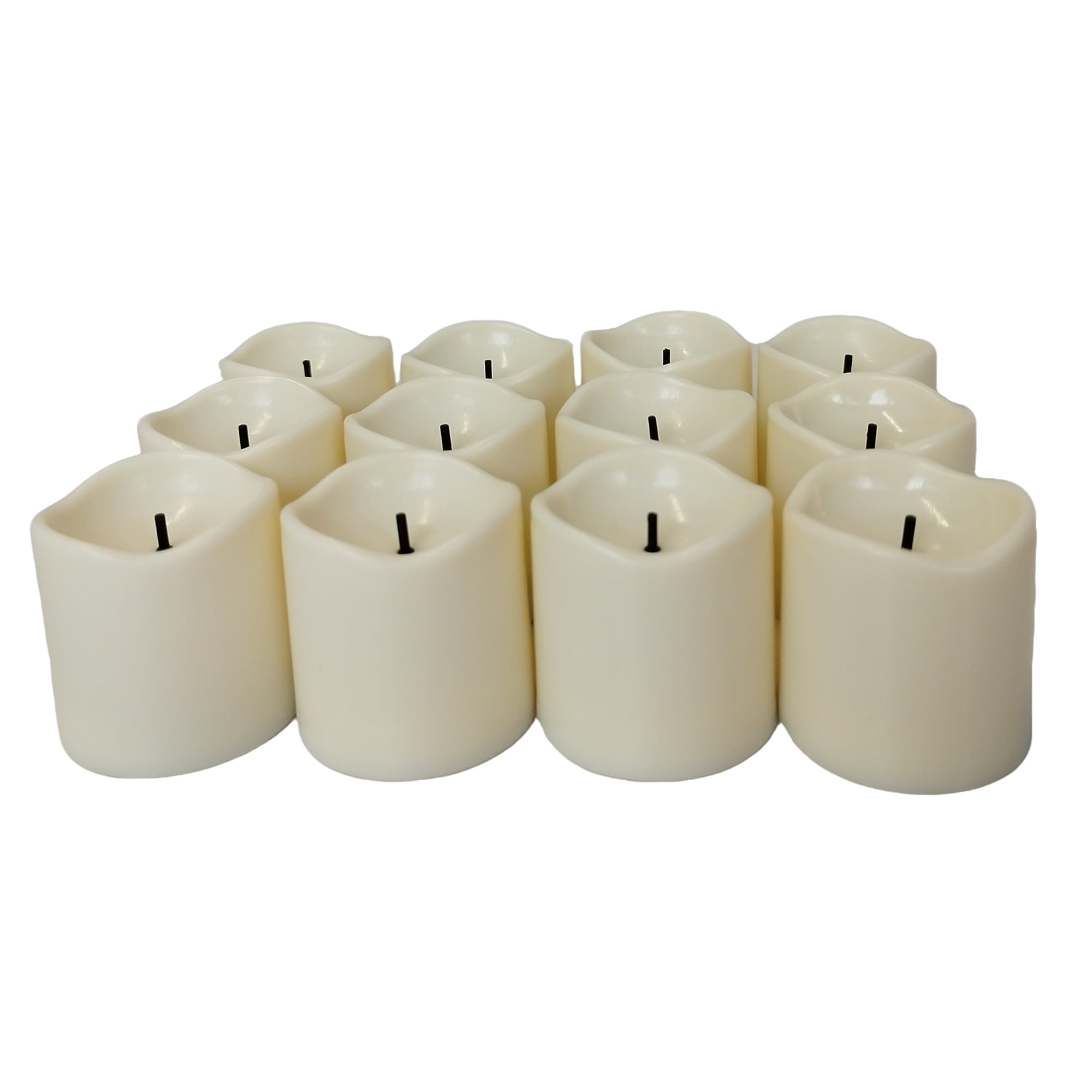 Mainstays Ivory Unscented Flameless LED Votive Candles, 12 pack, Mainstays 12 pack LED Votive Candles