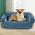 thumbnail image 6 of Tainini Dog Bed for Large Dogs, Waterproof Dog Sofa with Washable Cover, Faux Bolster Couch Pet Beds,18.11x14.96x8.26in, 6 of 7