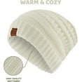 thumbnail image 2 of Market & Layne Adult Female Knit Beanie Hat / Winter Hats for Women - Ivory, 2 of 5