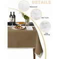 thumbnail image 5 of Brown Black Rectangle Tablecloth, Farmhouse Striped Modern Abstract Art Waterproof & StainResistant Tablecloth, Washable Oil-proof Table Cover for Dining/Party/Wedding/Camping/Buffet 60x120 In, 5 of 9