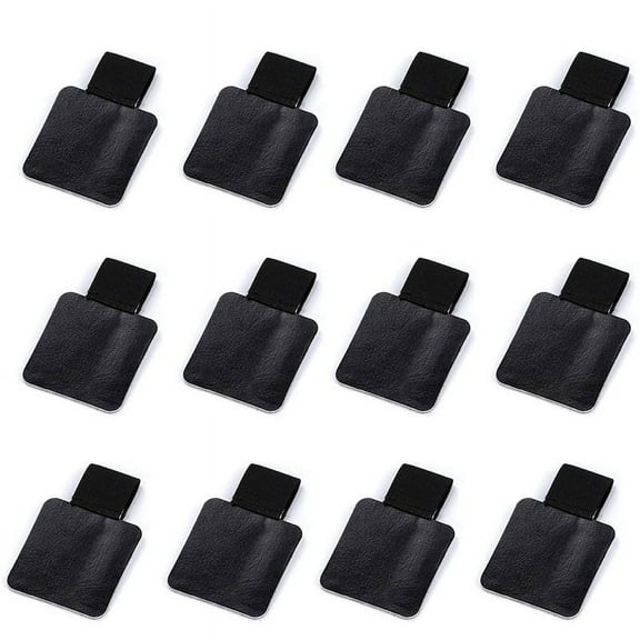 12 Pack Pen Loop Holder, Self-Adhesive Pen Holder Pencil Elastic Loop for , Journals, Calendars (Black)