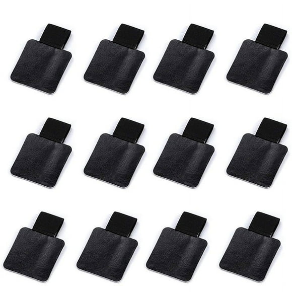 12 Pack Pen Loop Holder, Self-Adhesive Pen Holder Pencil Elastic Loop for , Journals, Calendars (Black)