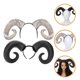 thumbnail image 4 of Party Headband Ox Horn Headdress for Decoration 2Pcs White PU Material, 4 of 4