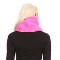 thumbnail image 2 of Sakkas Malen Long Rectangle Faux Fur Warm Soft Furry Wrap Around Loophole Scarf - Baby Pink - OS, 2 of 5