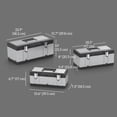 thumbnail image 3 of HOMCOM 3 Pieces Toolbox, 23"/ 19"/ 16" Stainless Steel Tool Box Case Set, 3 of 10