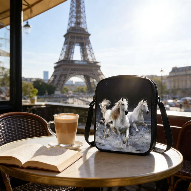 CREATITOY Horse Pattern Crossbody Handbag Casual Travel Storage Bag