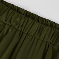 thumbnail image 6 of HKYNLAG Cotton Linen Pants Women Summer Boho Dressy Casual Straight Leg Capri Pants Elastic Waist Beach Trousers with Pockets Army Green M, 6 of 6